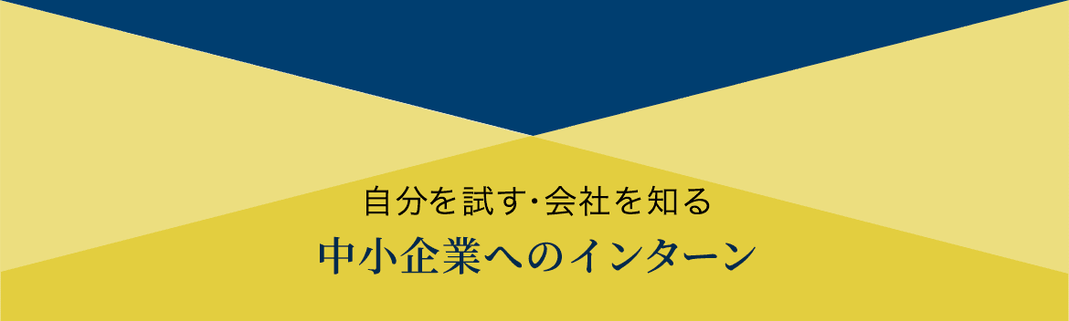 自分を試す・会社を知る　中小企業へのインターン